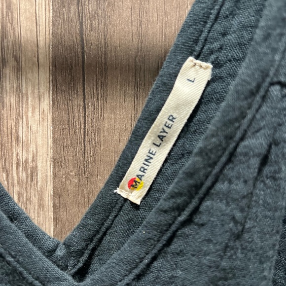 Marine Layer Women's Black Maxi Dress Sz Large EUC W/Pockets - Picture 3 of 6